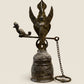 Vintage Cast Iron Angel Wall Bell with Latin Inscription – Victorian Style