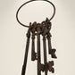 Decorative Cast Iron Skeleton Keys on Ring – Set of 5