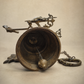 Vintage Cast Iron Angel Wall Bell with Latin Inscription – Victorian Style