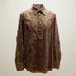 Vintage Paisley Western Button-Up Shirt - M