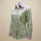 Vintage Pastel Floral Western Button-Up Shirt - S