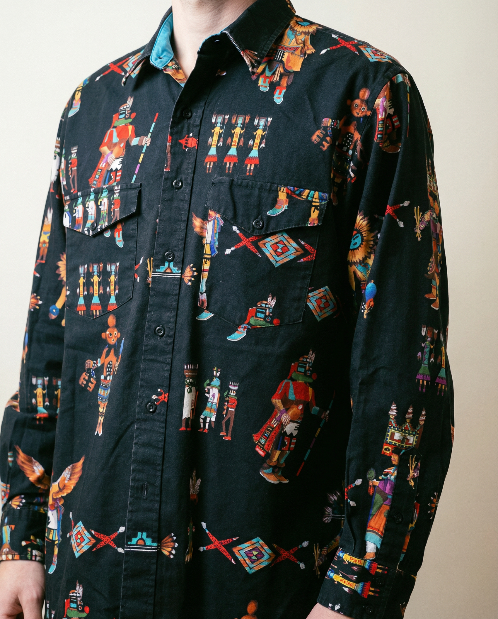 Vintage Southwestern Graphic Button-Down – Size Large