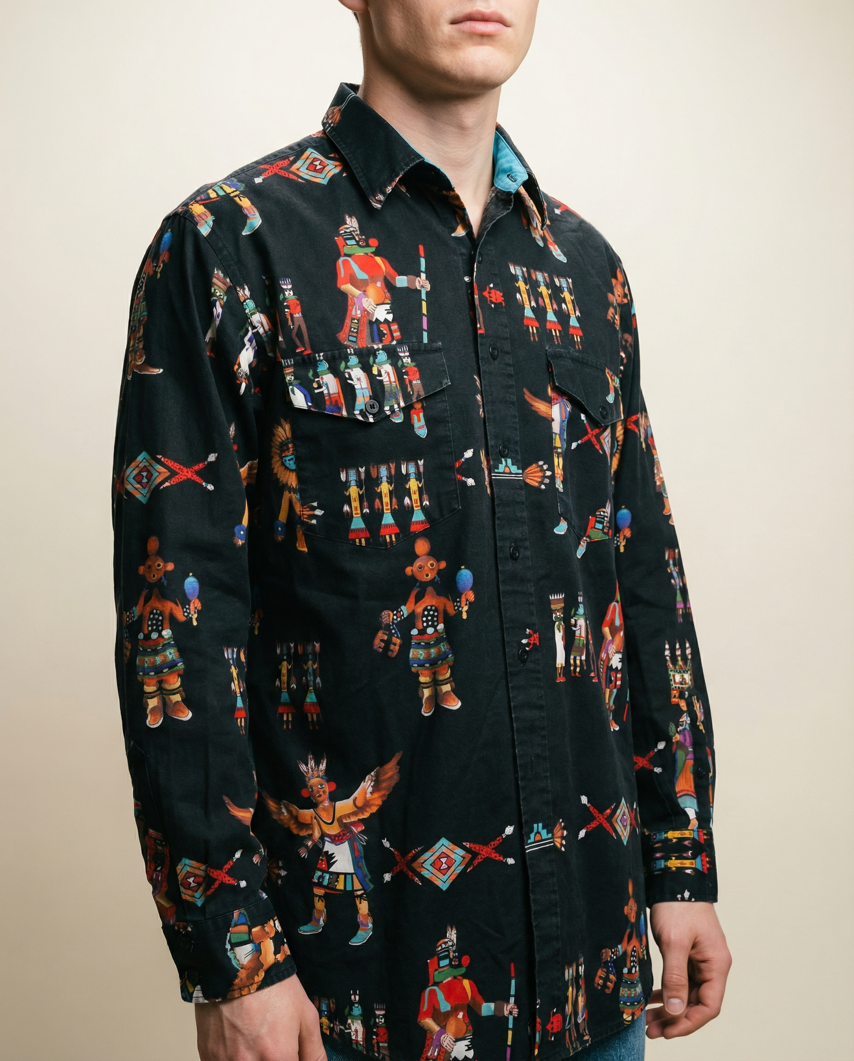 Vintage Southwestern Graphic Button-Down – Size Large