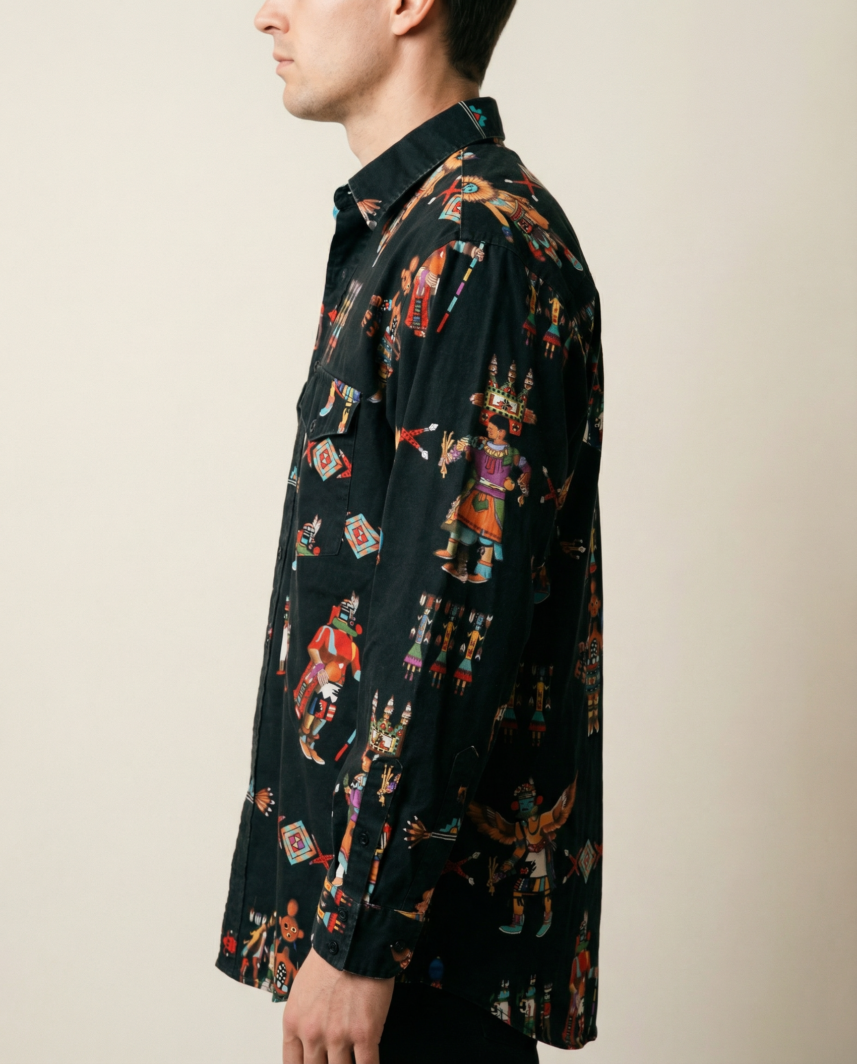 Vintage Southwestern Graphic Button-Down – Size Large