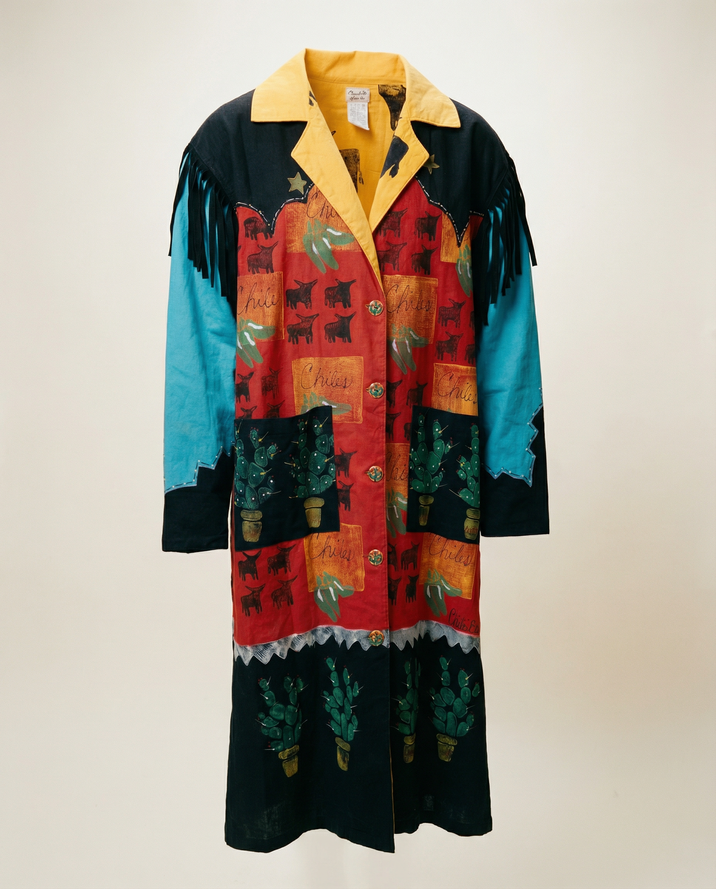 Handpainted Chili Western Duster Coat – Size