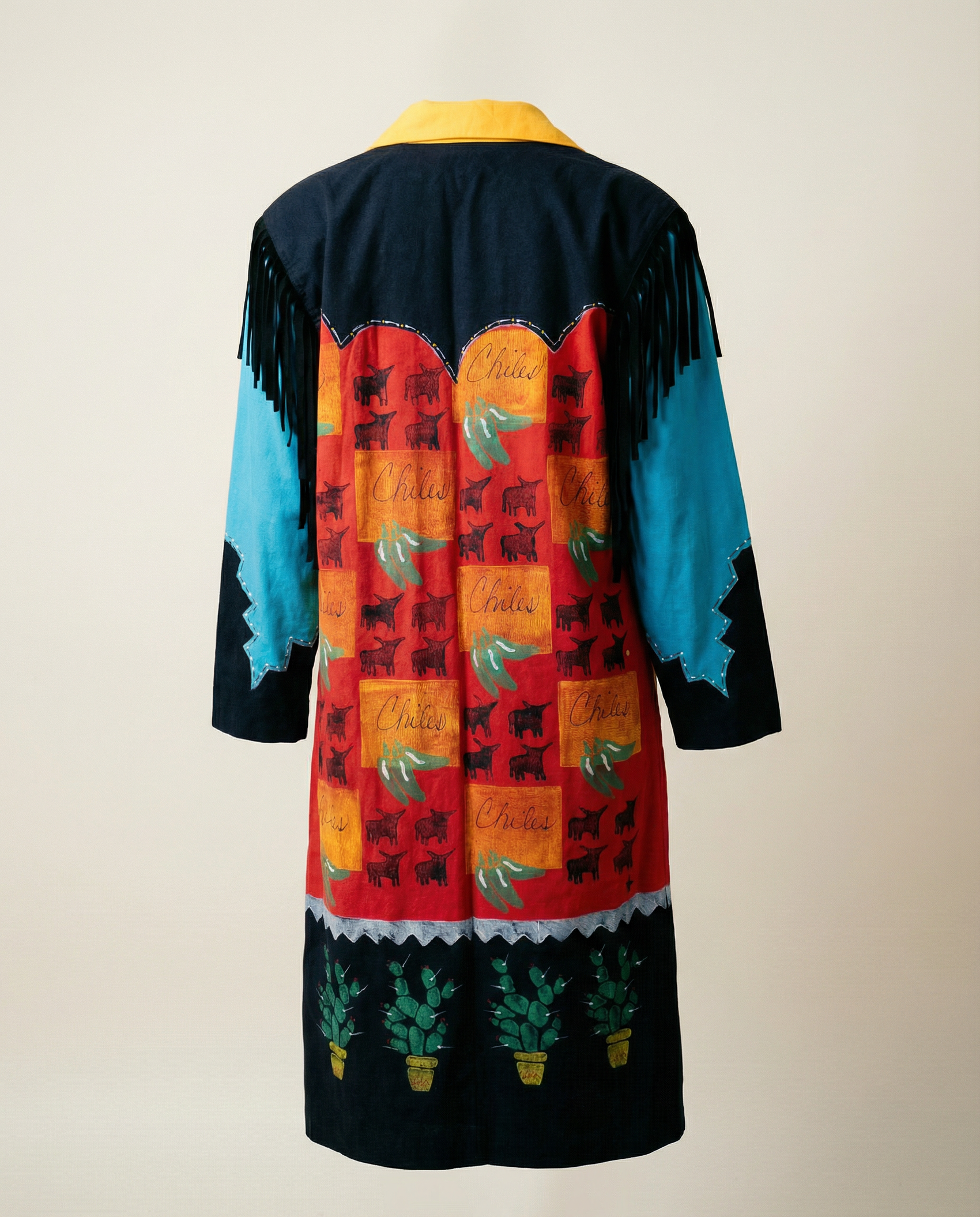 Handpainted Chili Western Duster Coat – Size