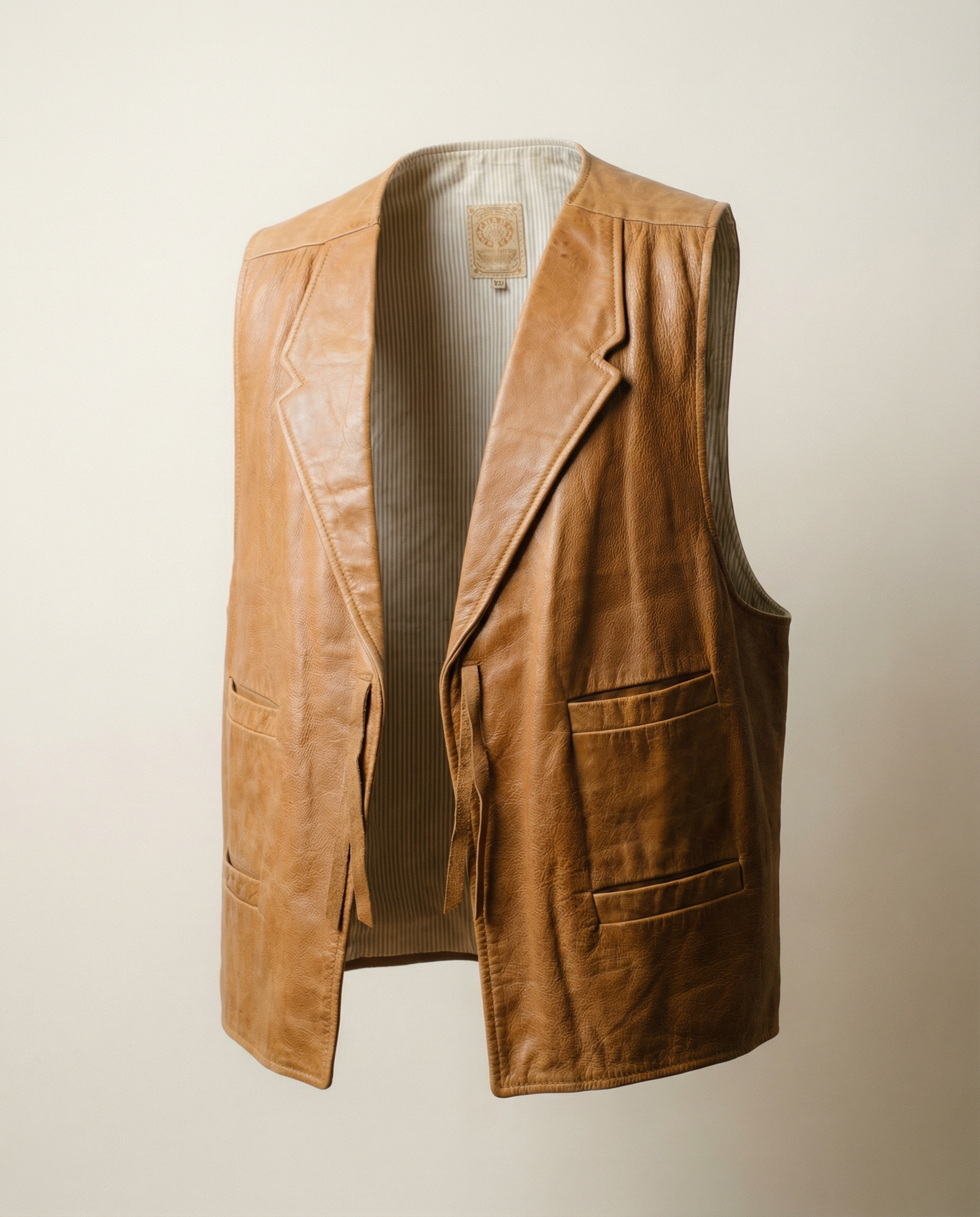 Wah Maker Leather Vest – Size 3XL