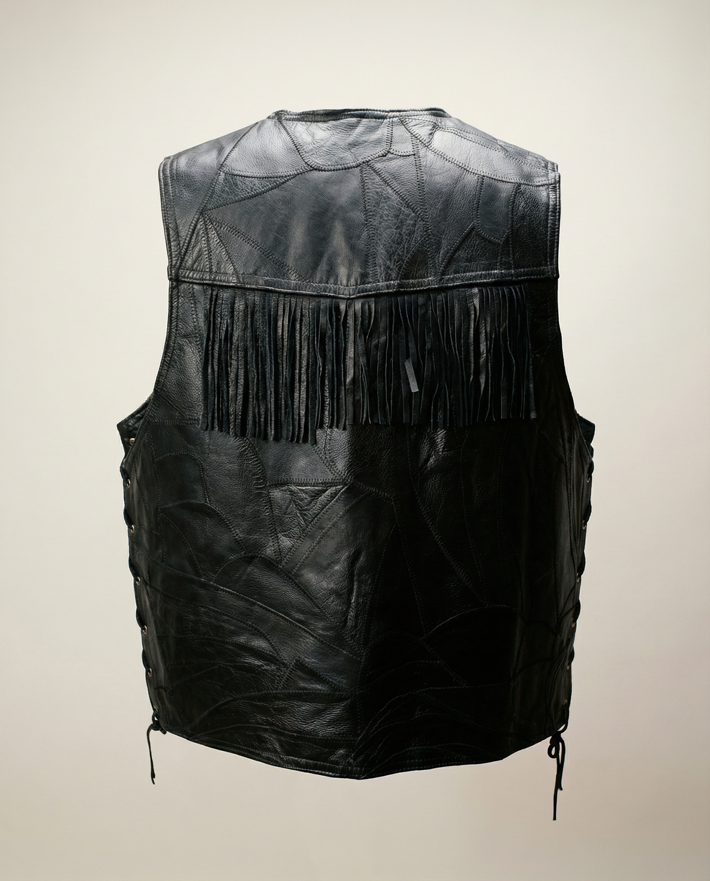 Genuine Buffalo Leather Fringe Vest – Size 3X