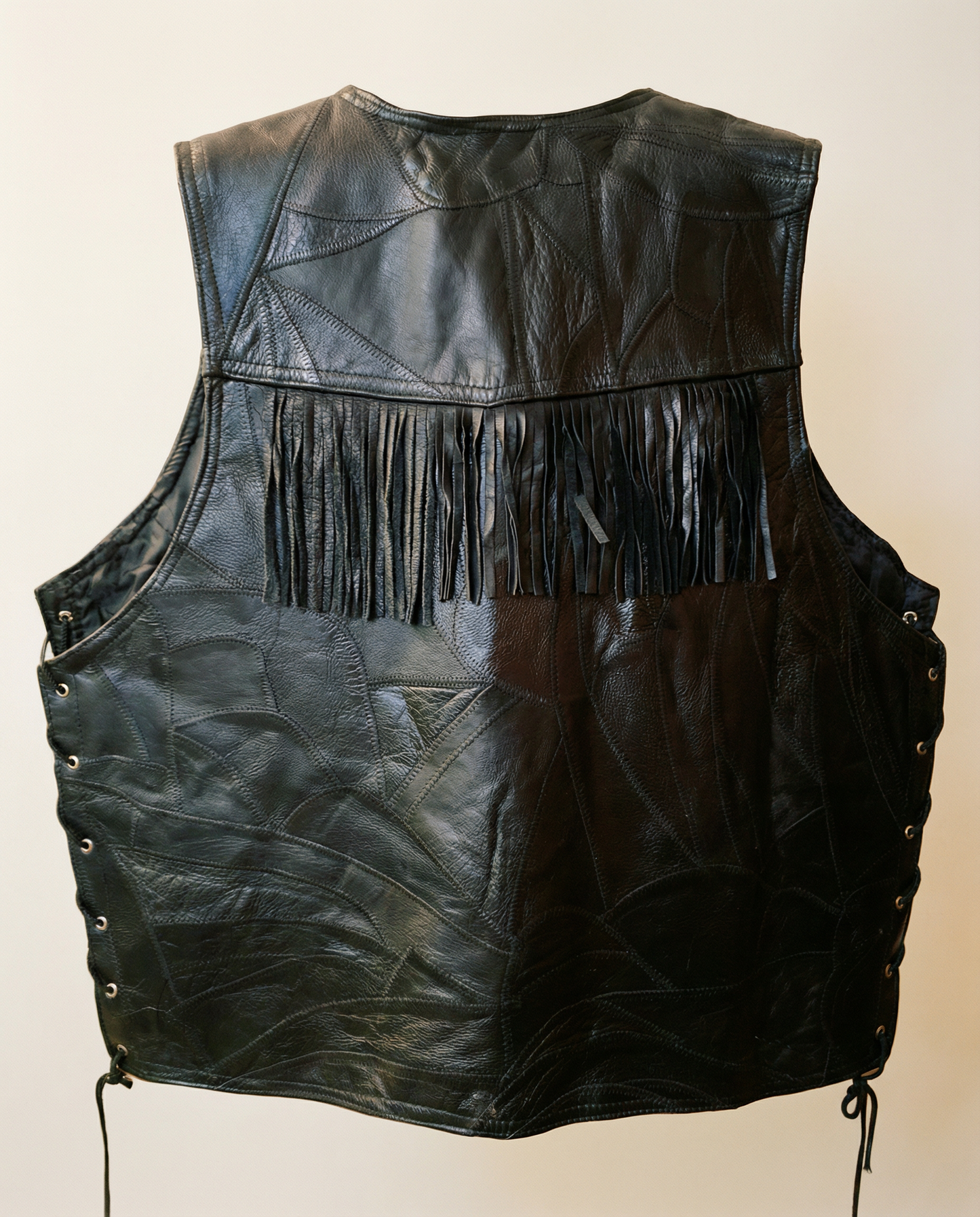 Genuine Buffalo Leather Fringe Vest – Size 3X