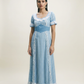 Vintage Prairie Gingham Lace Trim Maxi Dress