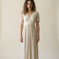 Vintage Cream Lace Trim Prairie Maxi Dress - M