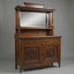 Antique Oak Sideboard with Mirror Back (Buffet Cabinet)