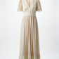 Vintage Cream Lace Trim Prairie Maxi Dress - M