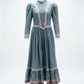Vintage Victorian Prairie Lace Trim Maxi Dress