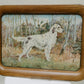 Vintage Metal Sporting Dog Serving Tray