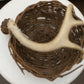 Handwoven Basket with Shed Antler Handle