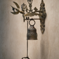 Vintage Cast Iron Angel Wall Bell with Latin Inscription – Victorian Style