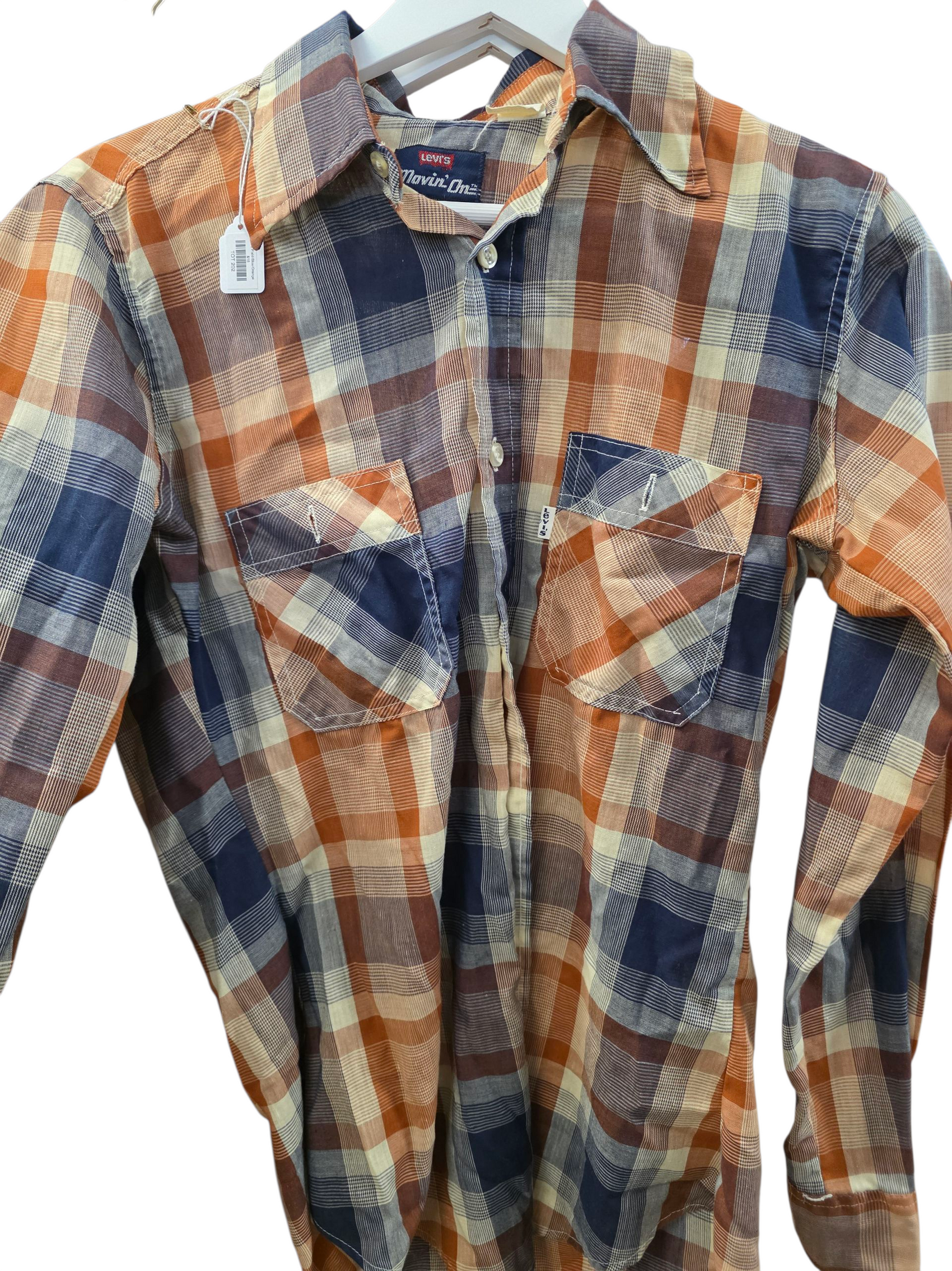 Levi's Plaid Blue/Orange