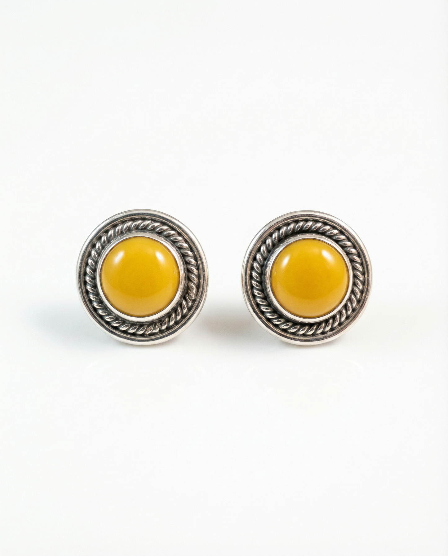 Honey Dahlia Stud Earrings