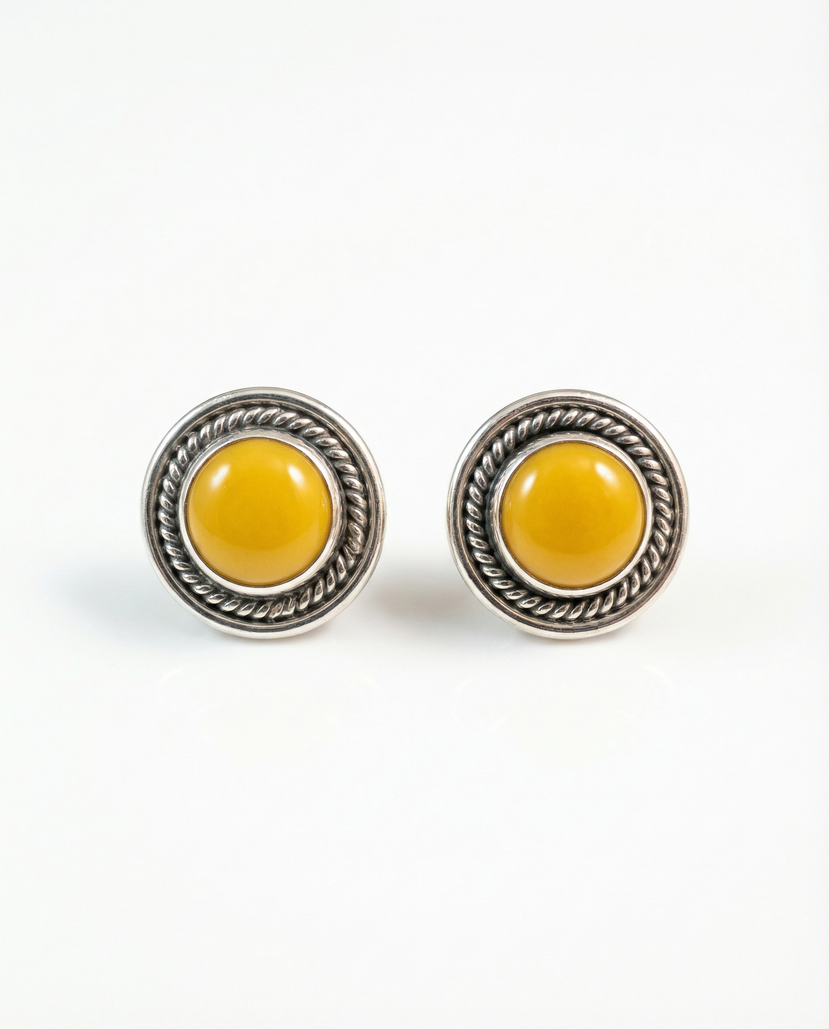 Honey Dahlia Stud Earrings