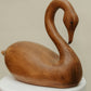 Vintage Hand-Carved Wooden Swan Sculpture