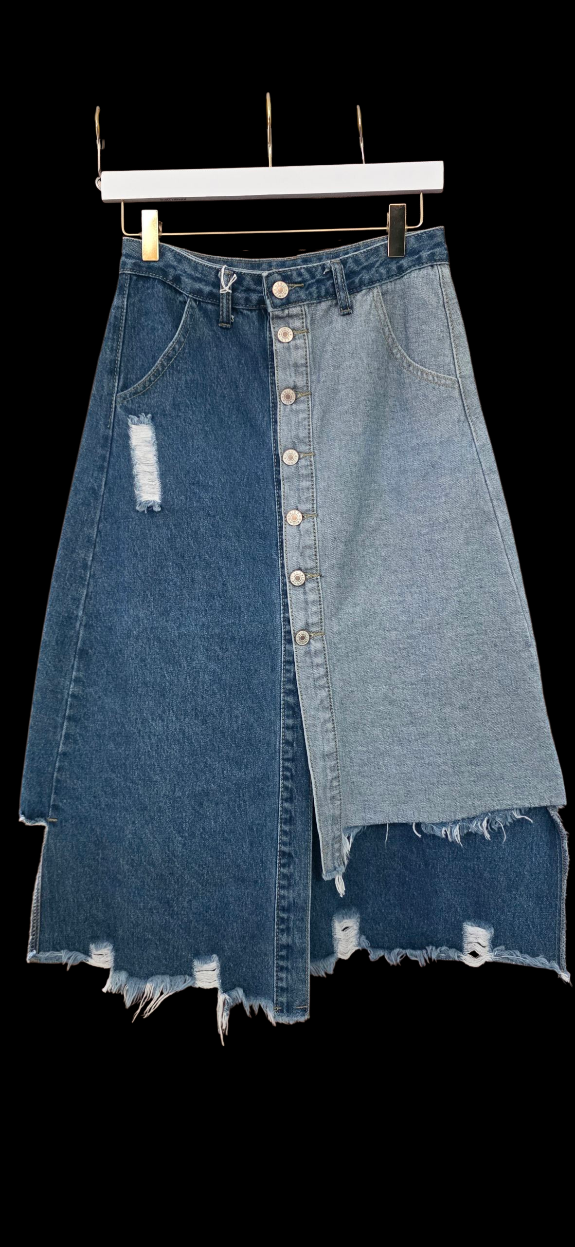 Multi Denim Skirt