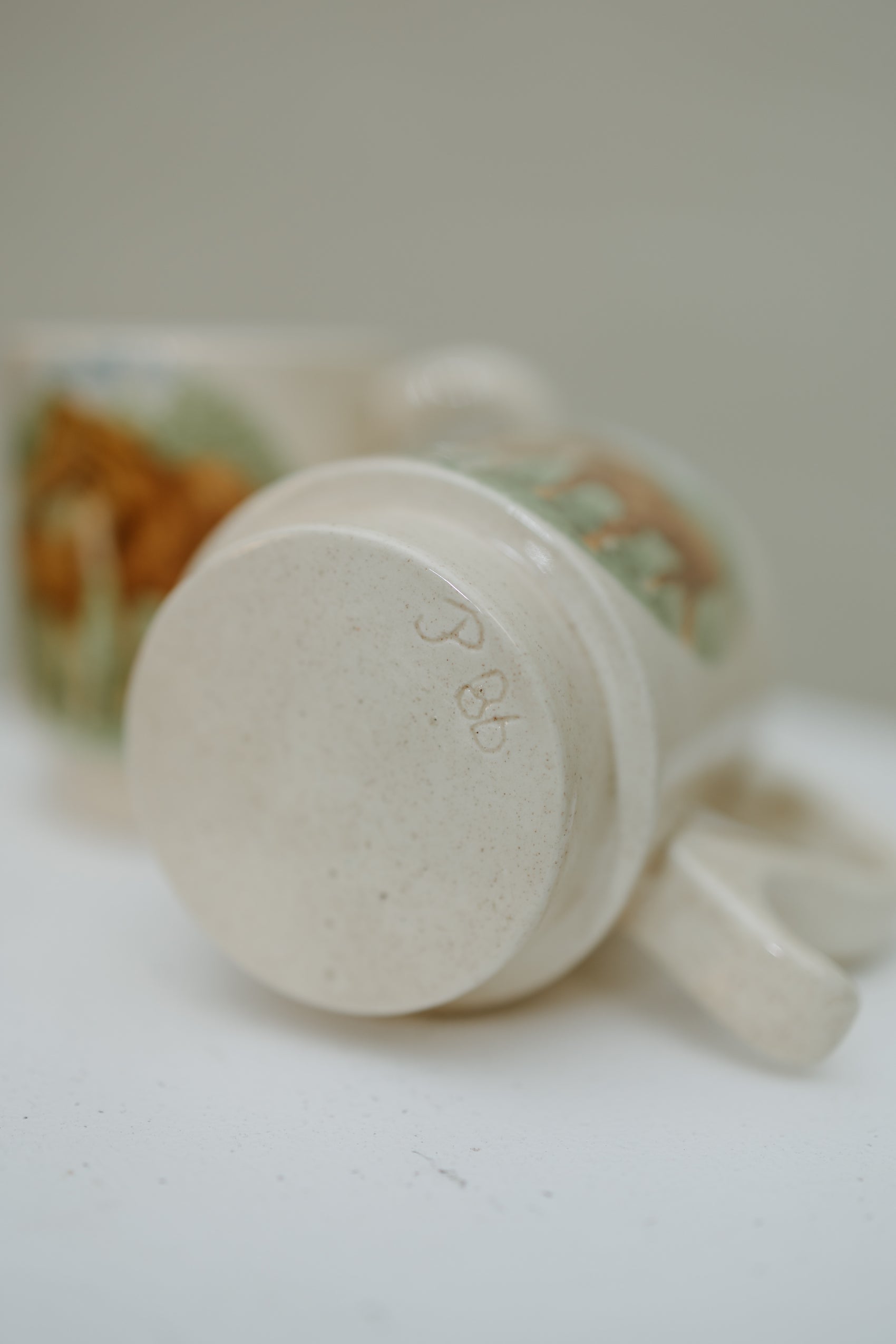 Vintage Horse & Foal Ceramic Mugs — Set of 2