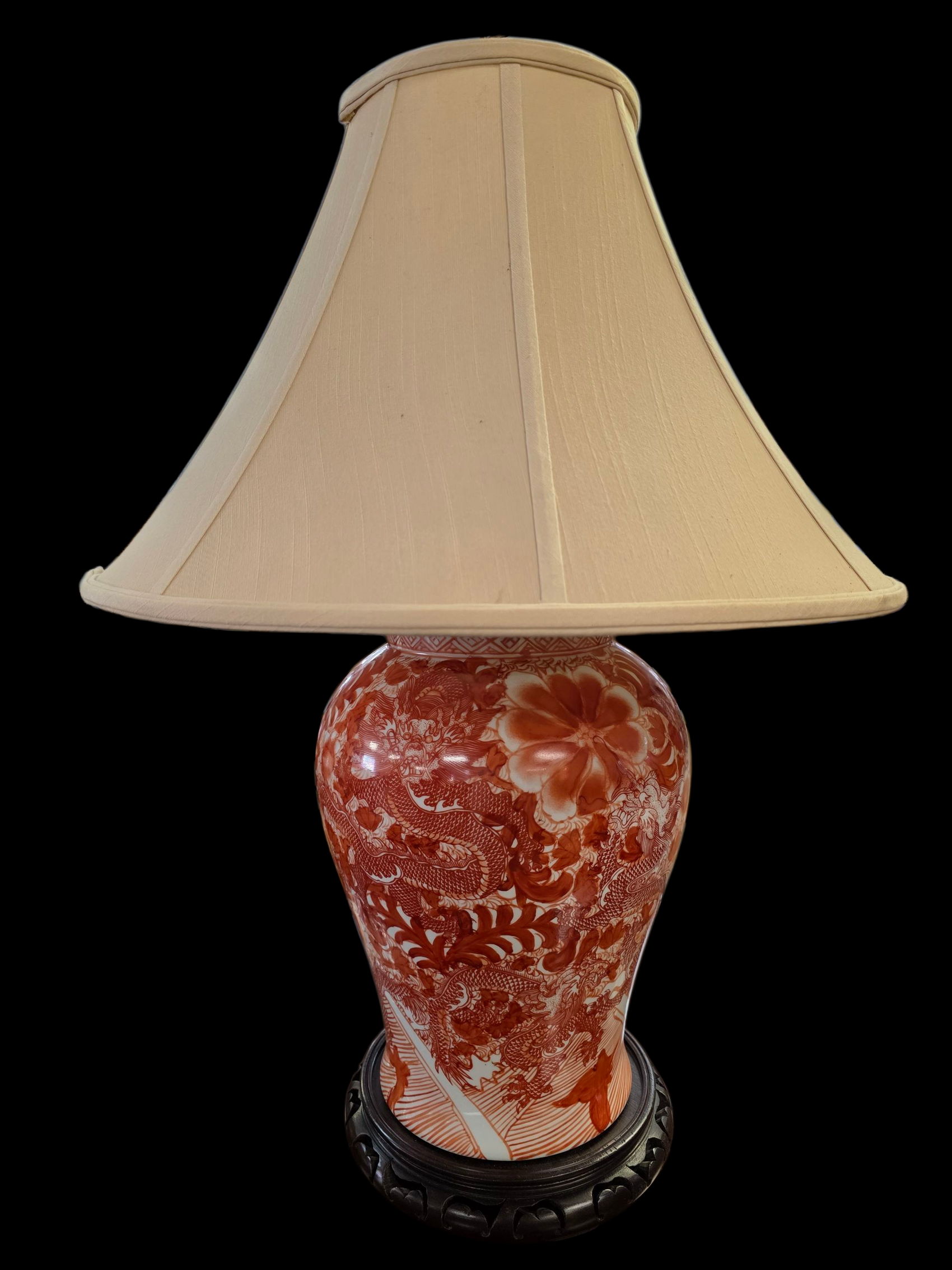 Chinese Porcelain Temple Jar Lamp