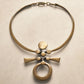 Richard Lawless Signed Bronze Modernist Torque Necklace