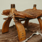 Antique Leather & Wood Camel Saddle Stool – Rare Decorative Piece
