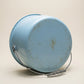 Vintage Light Blue Enamelware Lidded Pot with Bail Handle