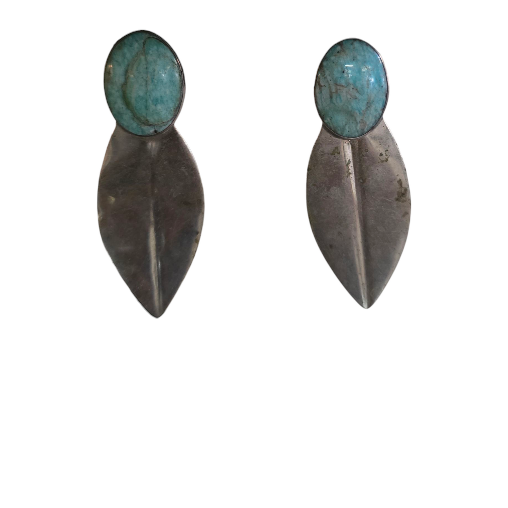 Feather Turquoise Earrings