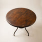 Round Wood & Wrought Iron Dining Table
