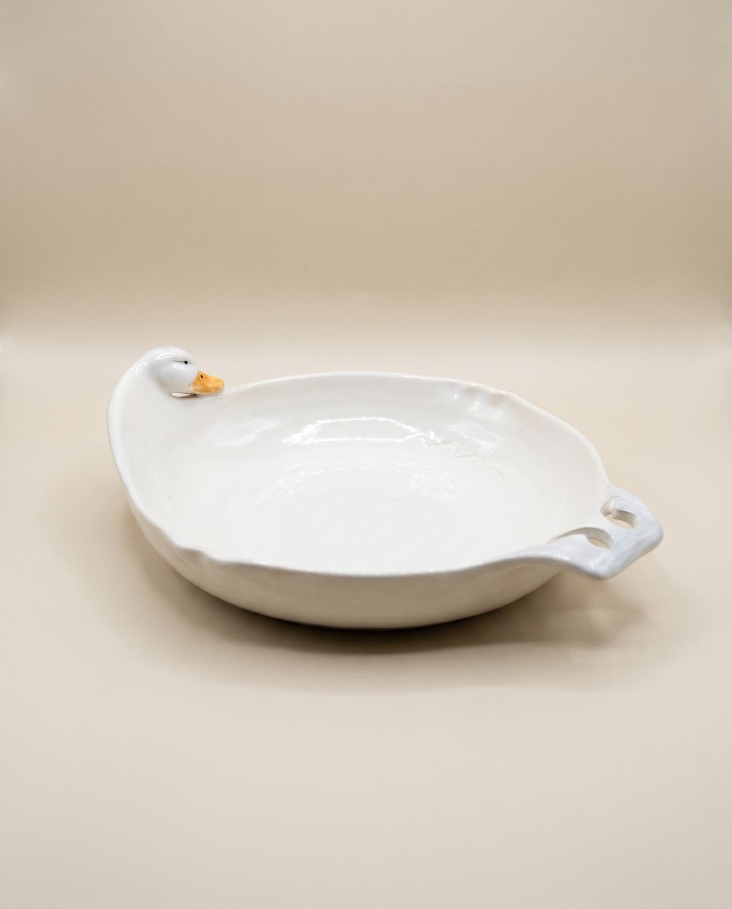 Vintage Duck Shaped Ceramic Serving Bowl / Dish