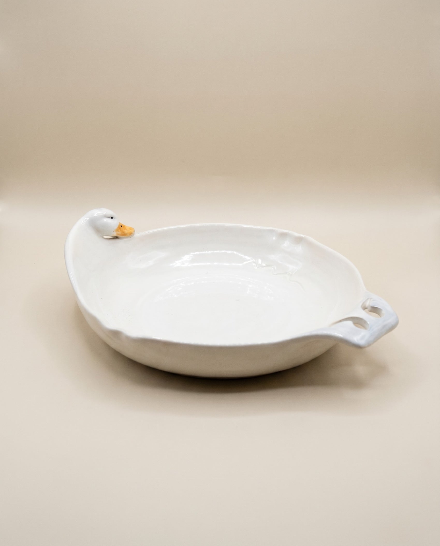 Vintage Duck Shaped Ceramic Serving Bowl / Dish
