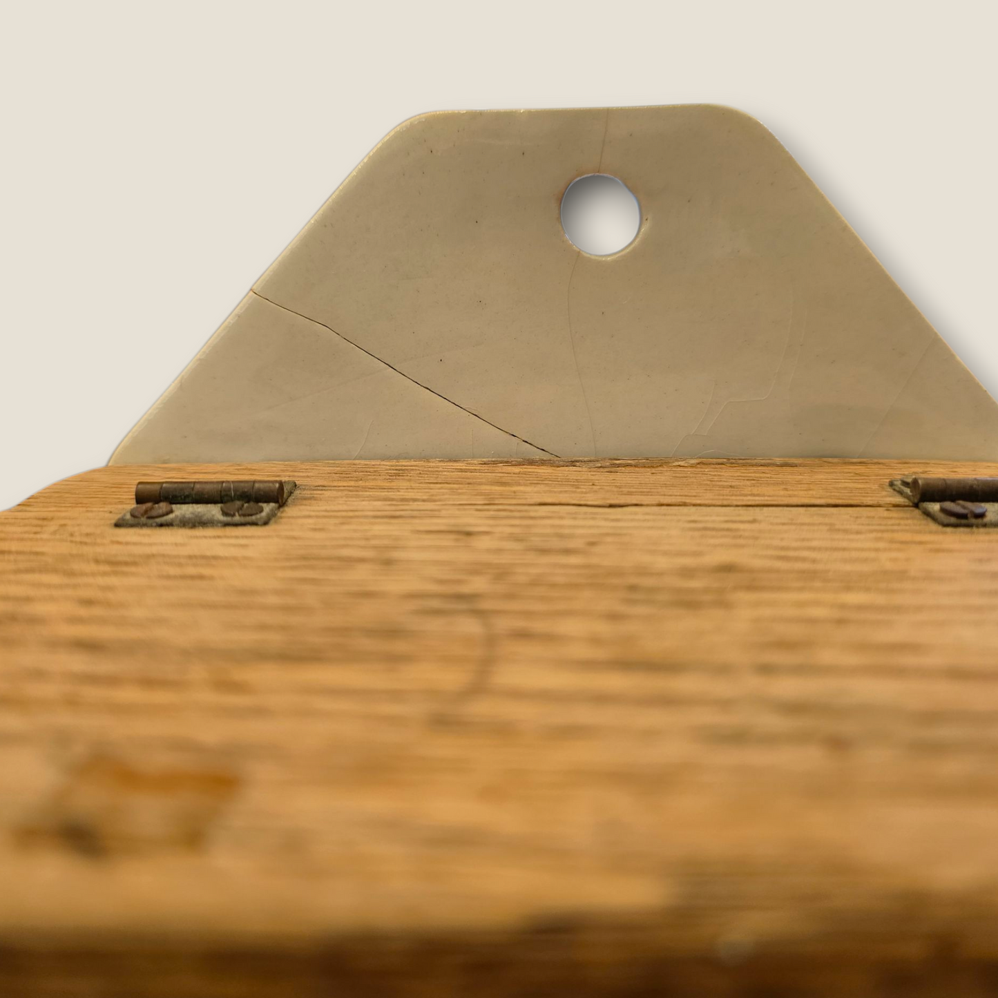 Vintage Dutch Blue Salt Box — Ceramic & Wood Lid