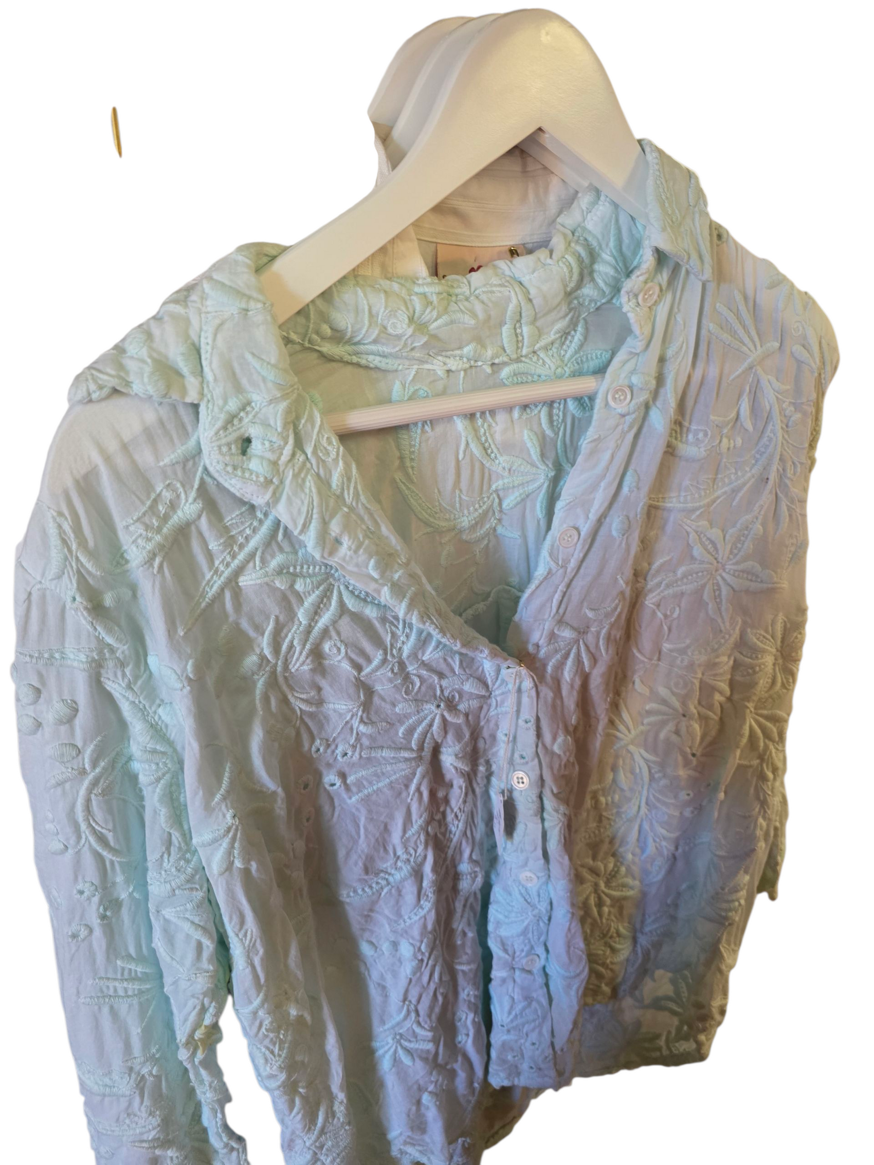 Blue Embroidered Top (as is)