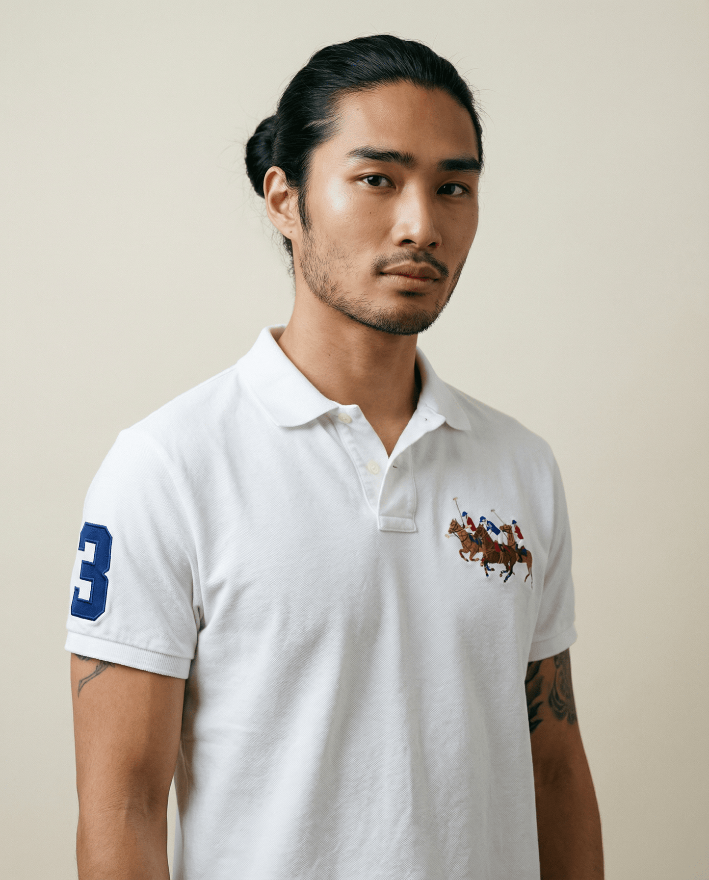 Polo Ralph Lauren Polo Match Embroidered Polo – White (Size XL)