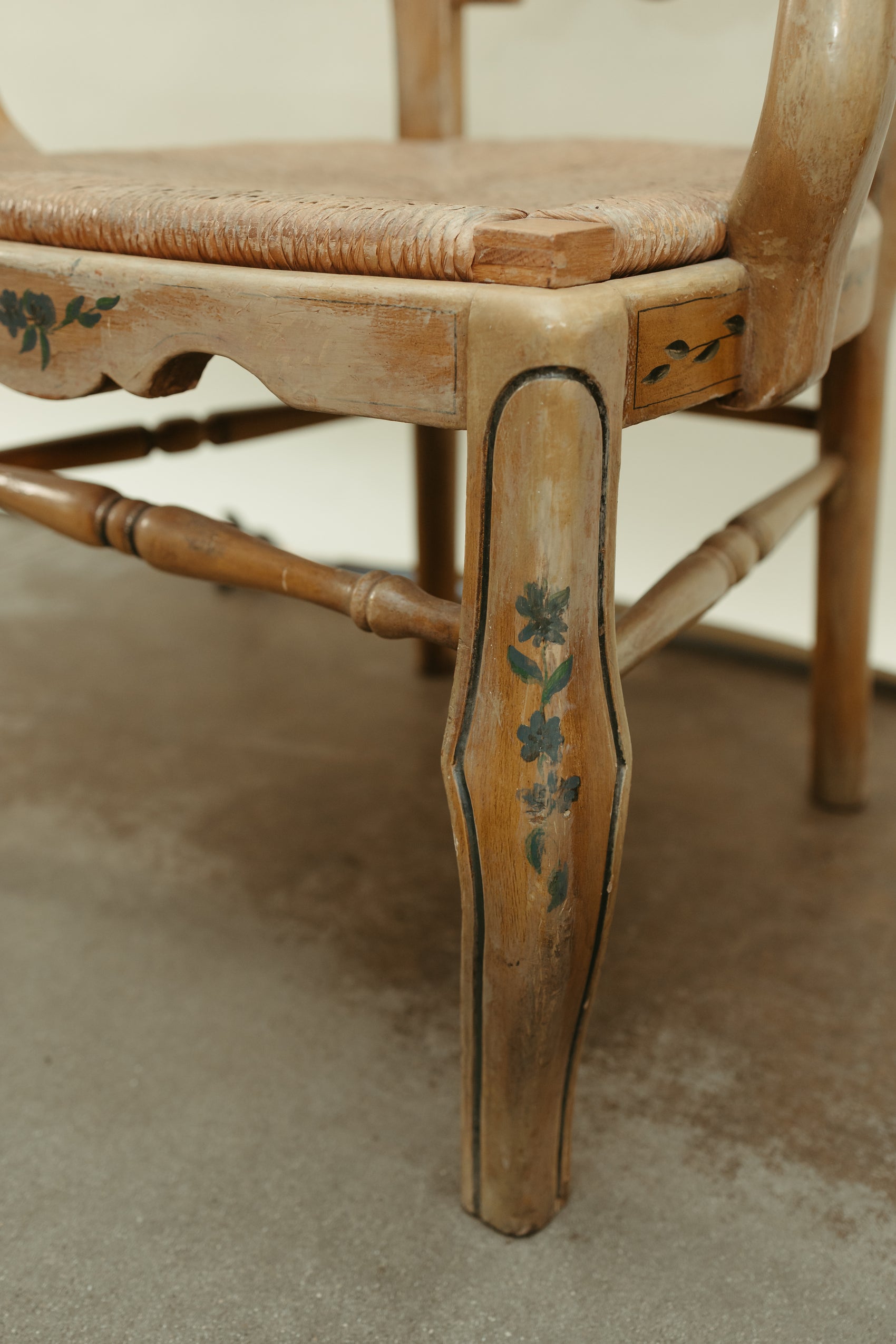 Set of 2 Painted Ladderback Armchairs