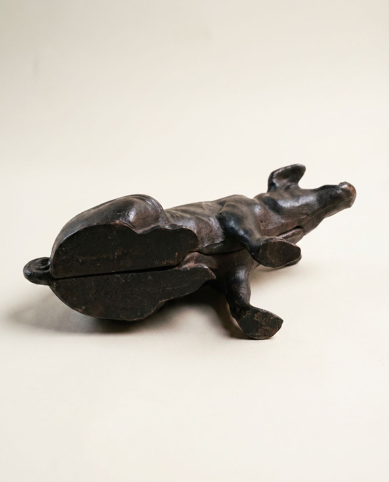 Vintage Cast Iron Pig Coin Bank Doorstop Sculpture