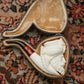 Hand-Carved Meerschaum Pipe — Sultan Portrait with Case