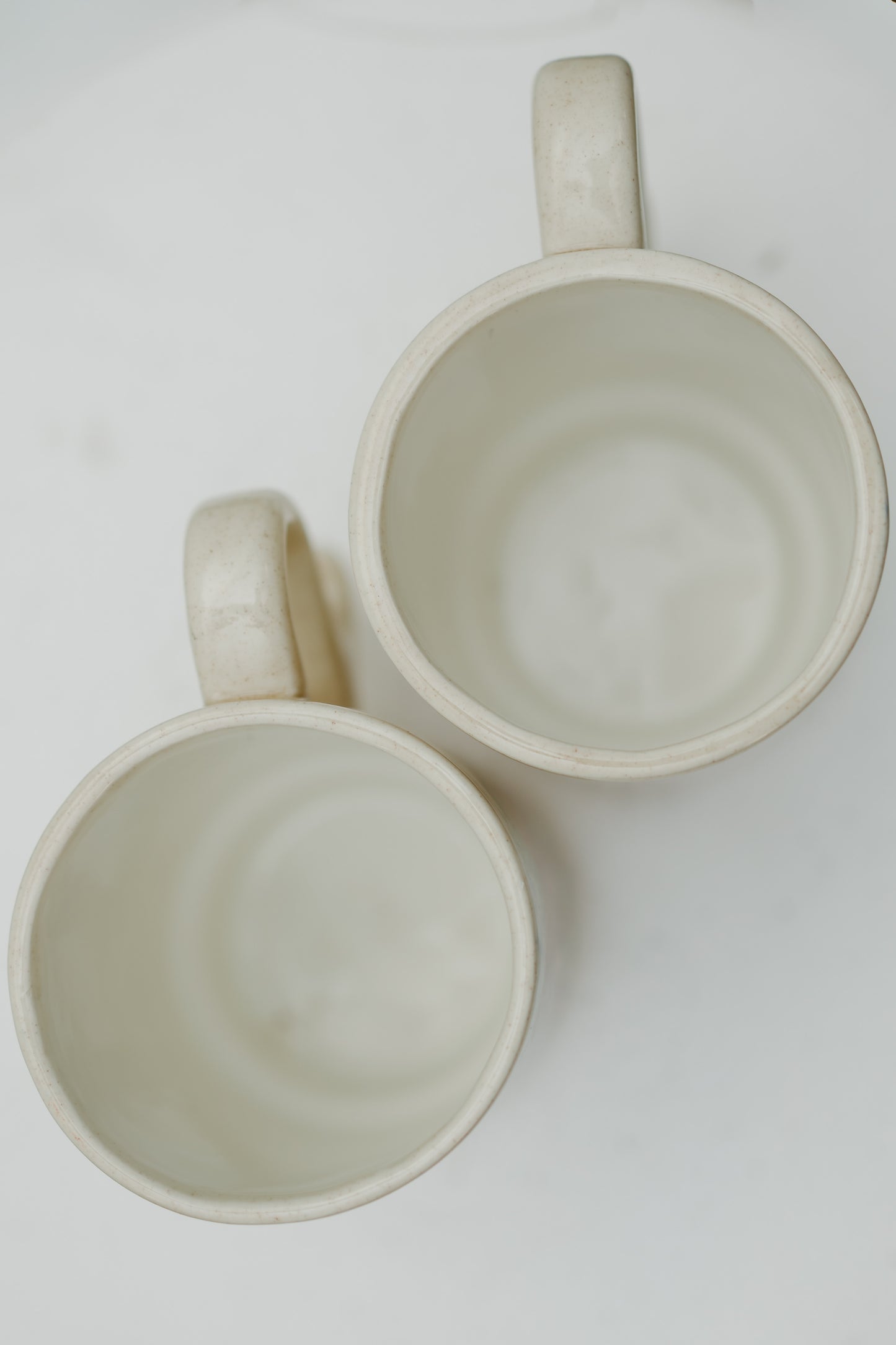 Vintage Horse & Foal Ceramic Mugs — Set of 2