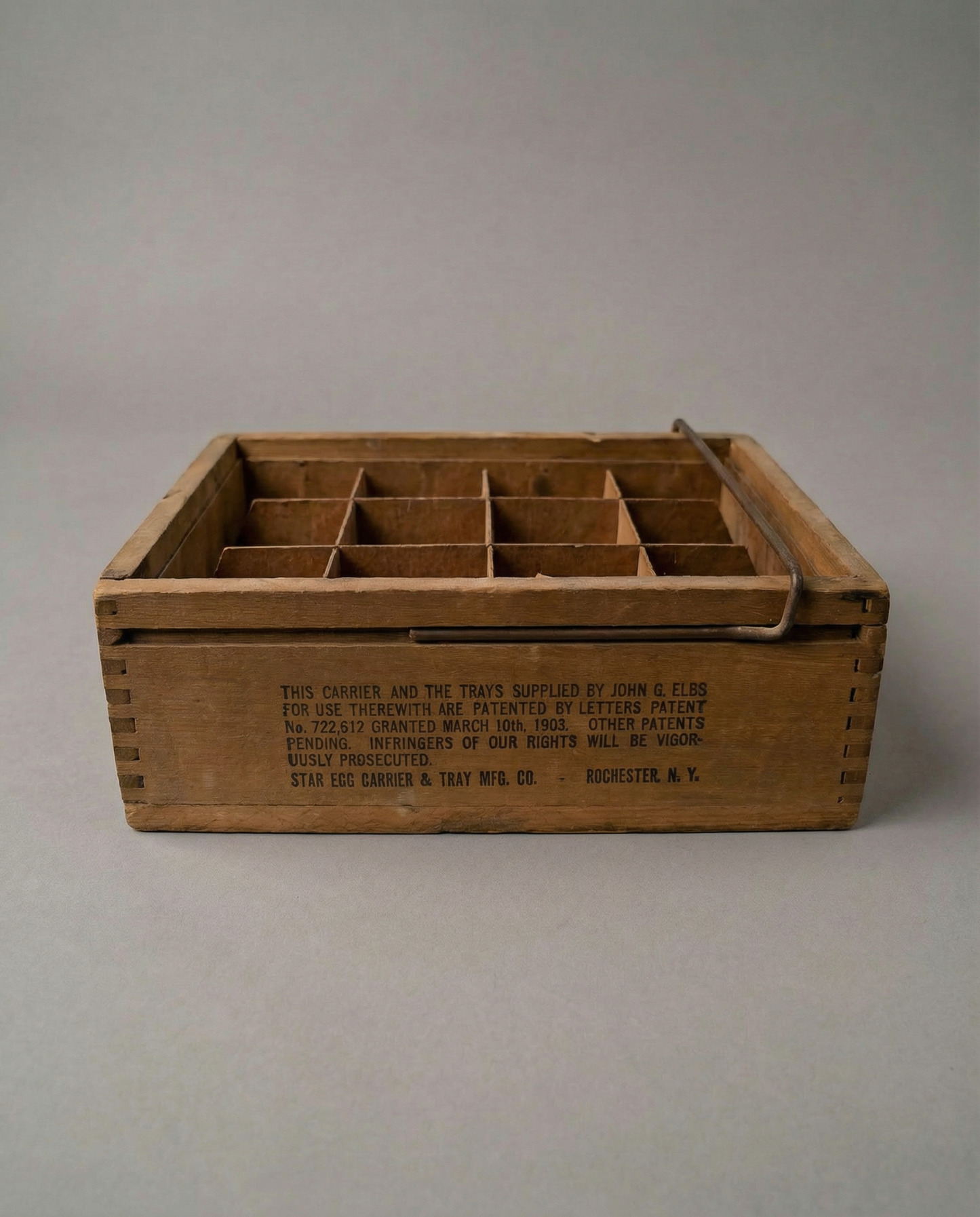 Antique Star Egg Carrier Crate