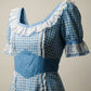Vintage Prairie Gingham Lace Trim Maxi Dress