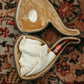 Hand-Carved Meerschaum Pipe — Sultan Portrait with Case