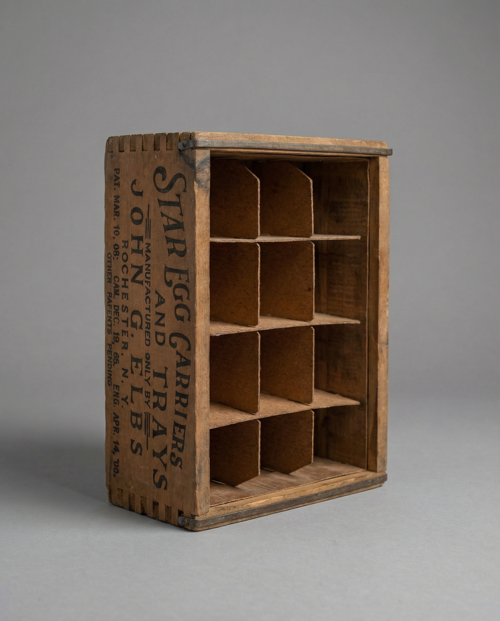 Antique Star Egg Carrier Crate