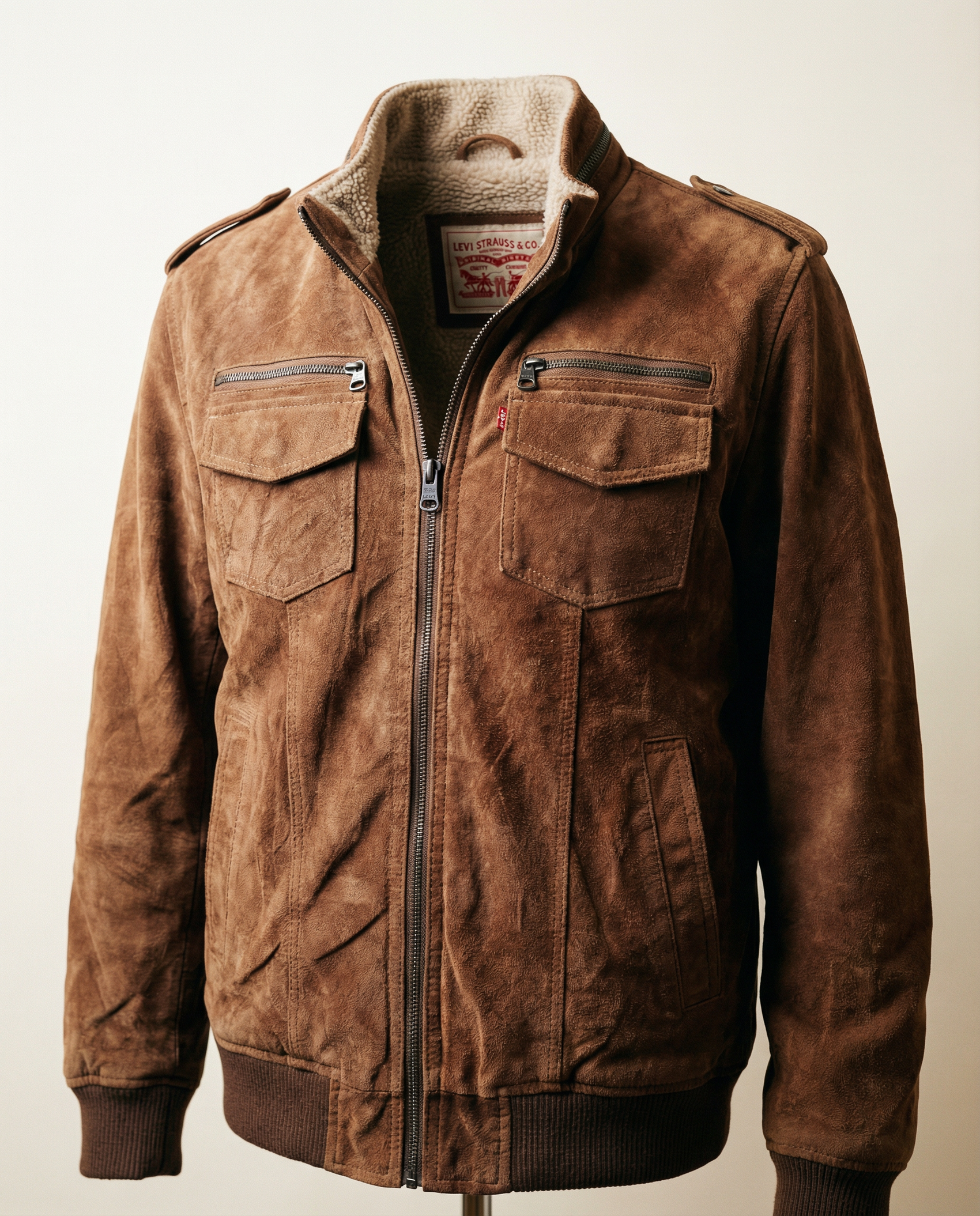 Vintage Levi’s Suede Bomber Jacket – Size Large