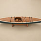 Vintage Wooden Kayak Model with Display Stand