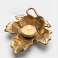Vintage Brass Maple Leaf Tealight Holder