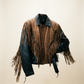 Vintage Fringe Leather Jacket – Size Medium